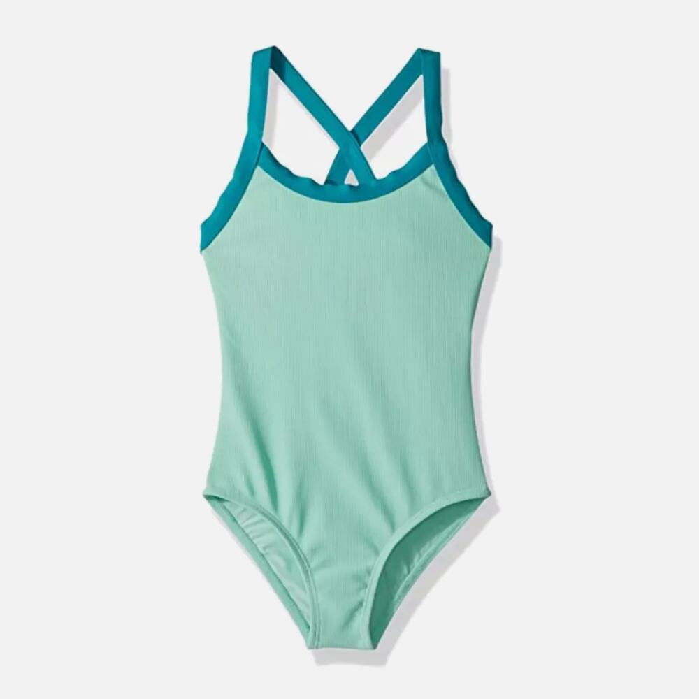 Splendid Green/Blue Color-Blocked One Piece Kid's Size 8